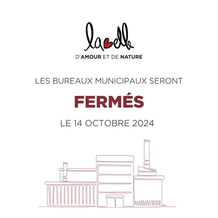 Bureaux fermés le 14 octobre 2024